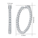 <tc>Moissanit-Creolen in S925-Silber </tc>