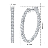 <tc>Moissanit-Creolen in S925-Silber </tc>