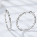 <tc>Moissanit-Creolen in S925-Silber </tc>