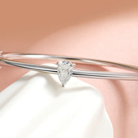 <tc>Birnen-Moissanit-Damenarmband, 925er Sterlingsilber</tc>