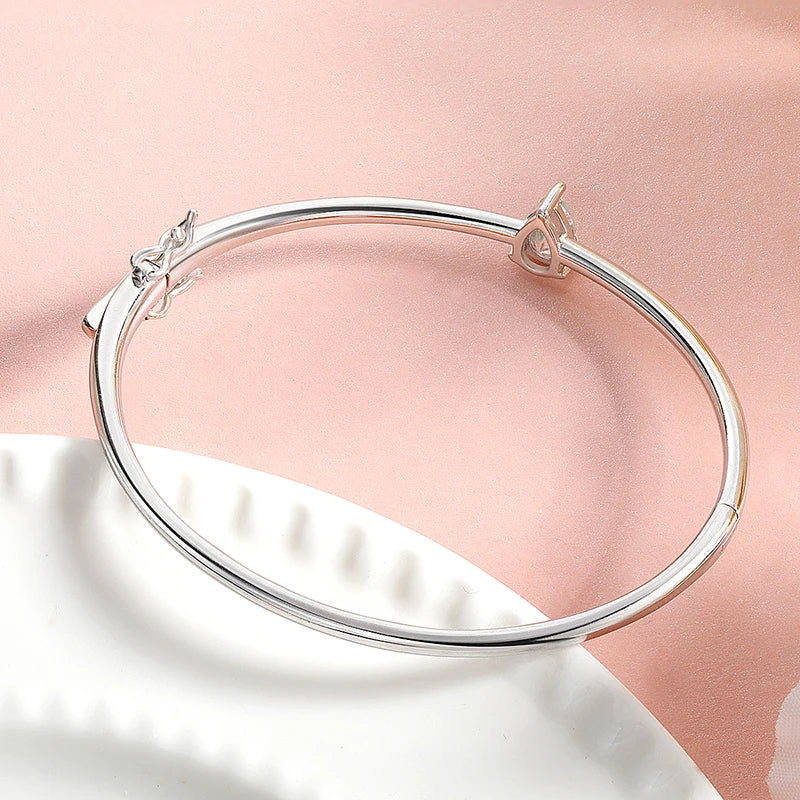 <tc>Birnen-Moissanit-Damenarmband, 925er Sterlingsilber</tc>