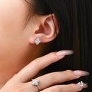 <tc>Moissanit-Diamantohrringe für Damen aus S925-Silber </tc>