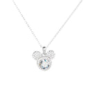 Mickey Full Moissanit Halskette aus 925er Silber