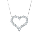 <tc>Herzanhänger-Halskette mit Moissanit aus 925er Silber</tc>