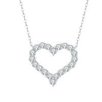 <tc>Herzanhänger-Halskette mit Moissanit aus 925er Silber</tc>