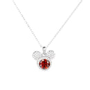 Mickey Full Moissanit Halskette aus 925er Silber