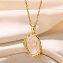 Deep Ocean Initial Necklace