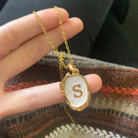 Deep Ocean Initial Necklace