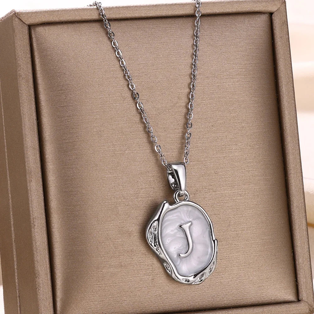 Deep Ocean Initial Necklace
