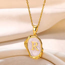 Deep Ocean Initial Necklace