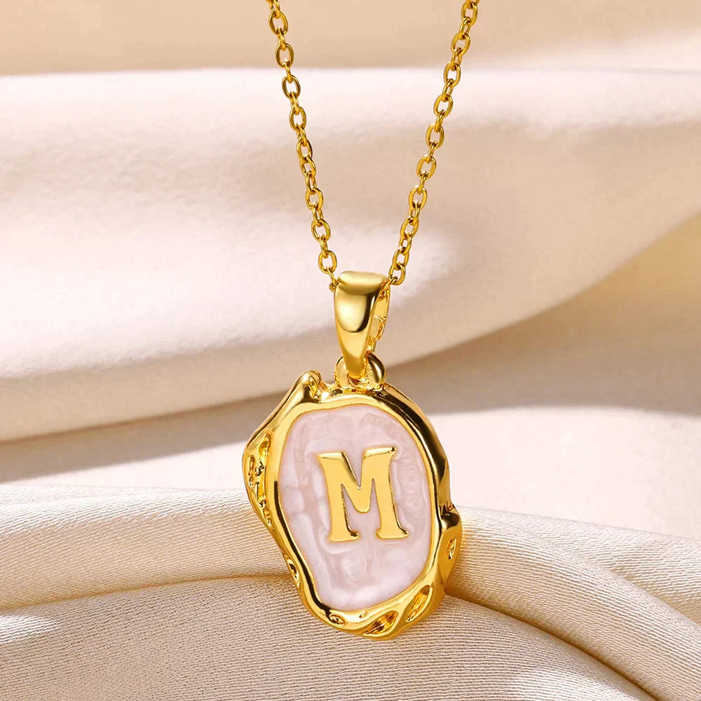 Deep Ocean Initial Necklace