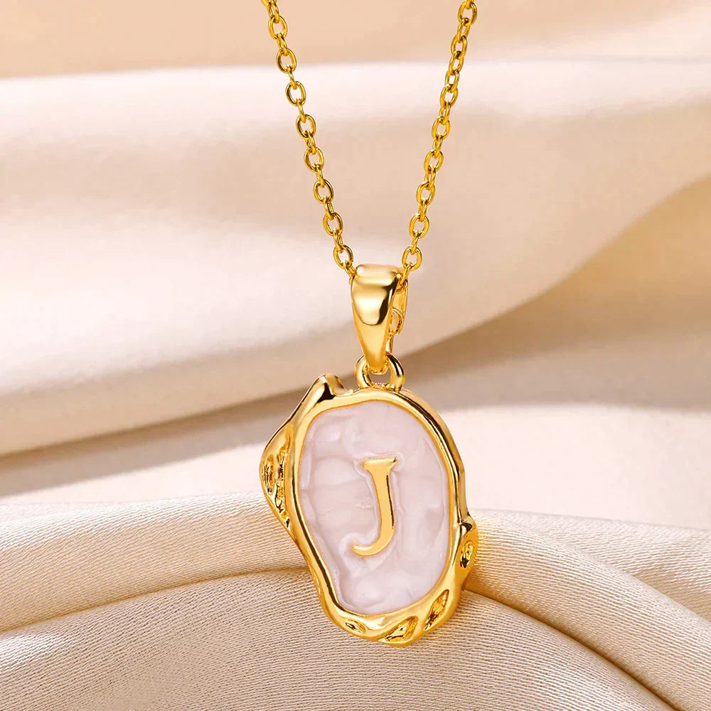 Deep Ocean Initial Necklace