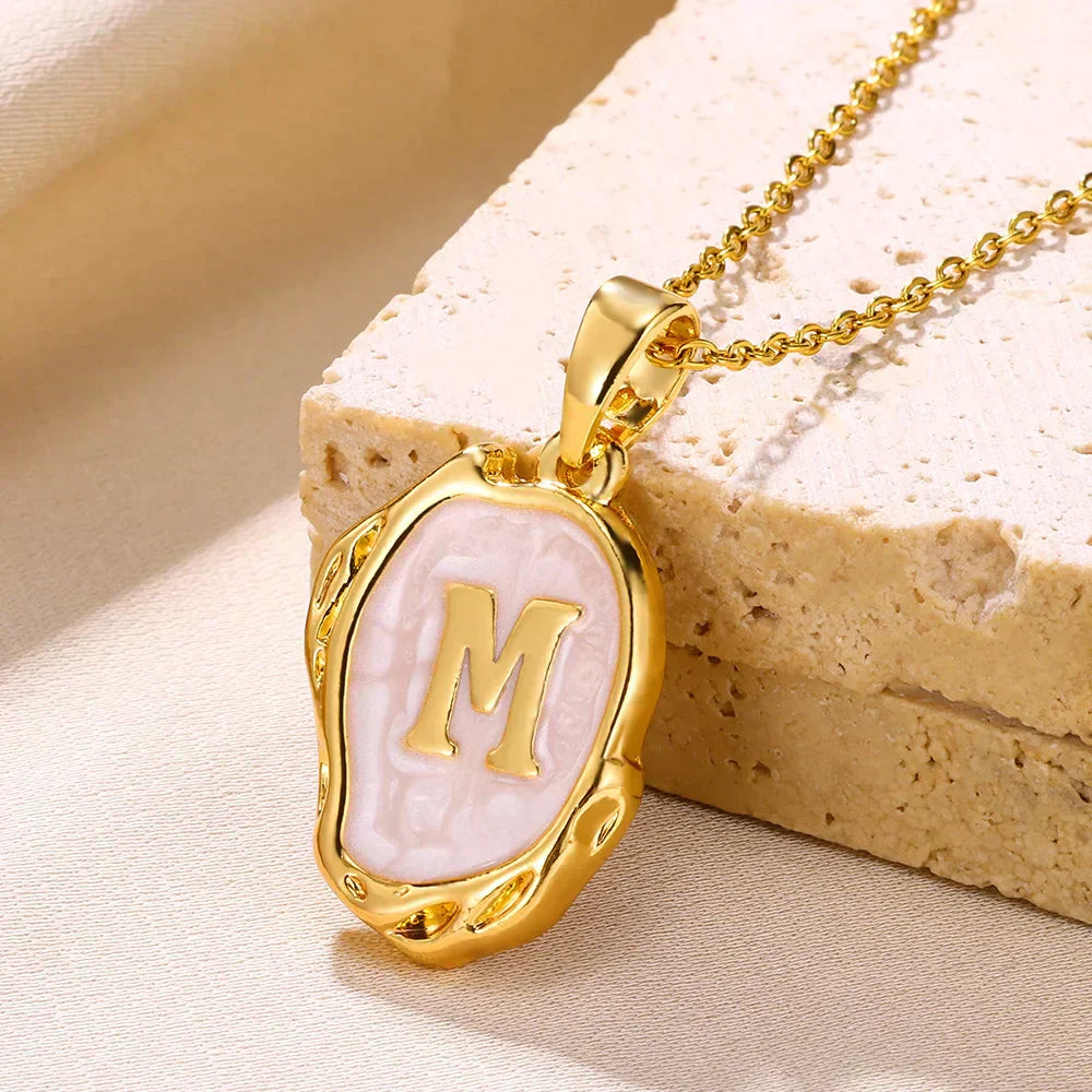 Deep Ocean Initial Necklace