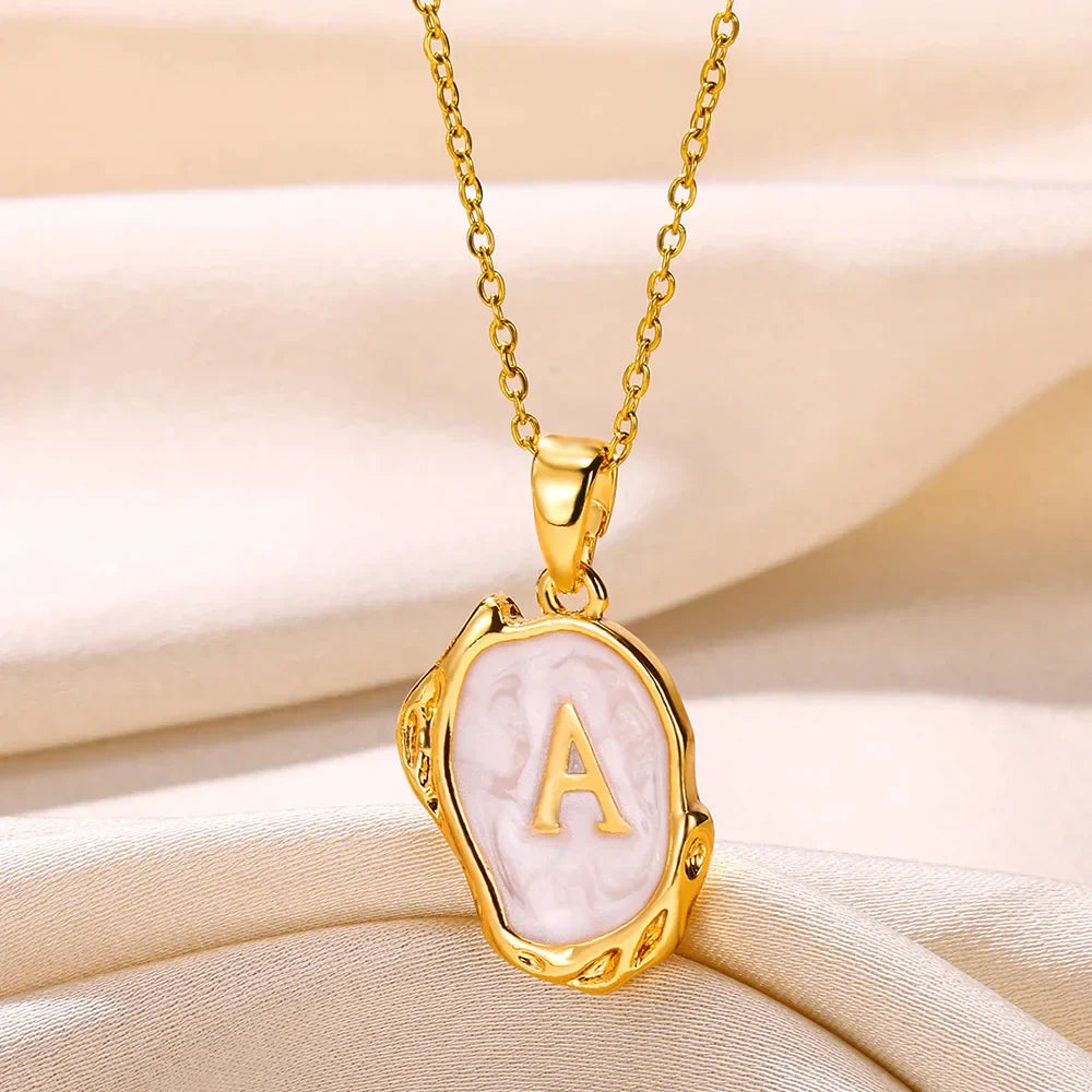 Deep Ocean Initial Necklace