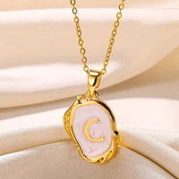 Deep Ocean Initial Necklace