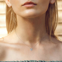 <tc>Halskette  S925-Silber eingelegtem Moissanit</tc>