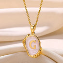 Deep Ocean Initial Necklace