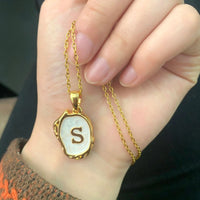 Deep Ocean Initial Necklace
