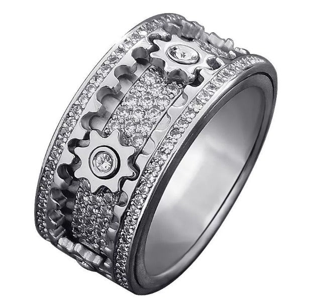 <tc>Rotierender Himmelszahnrad-Ring – S925</tc>