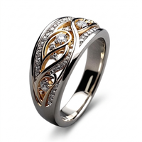 Sculptural Gold Silver Ring