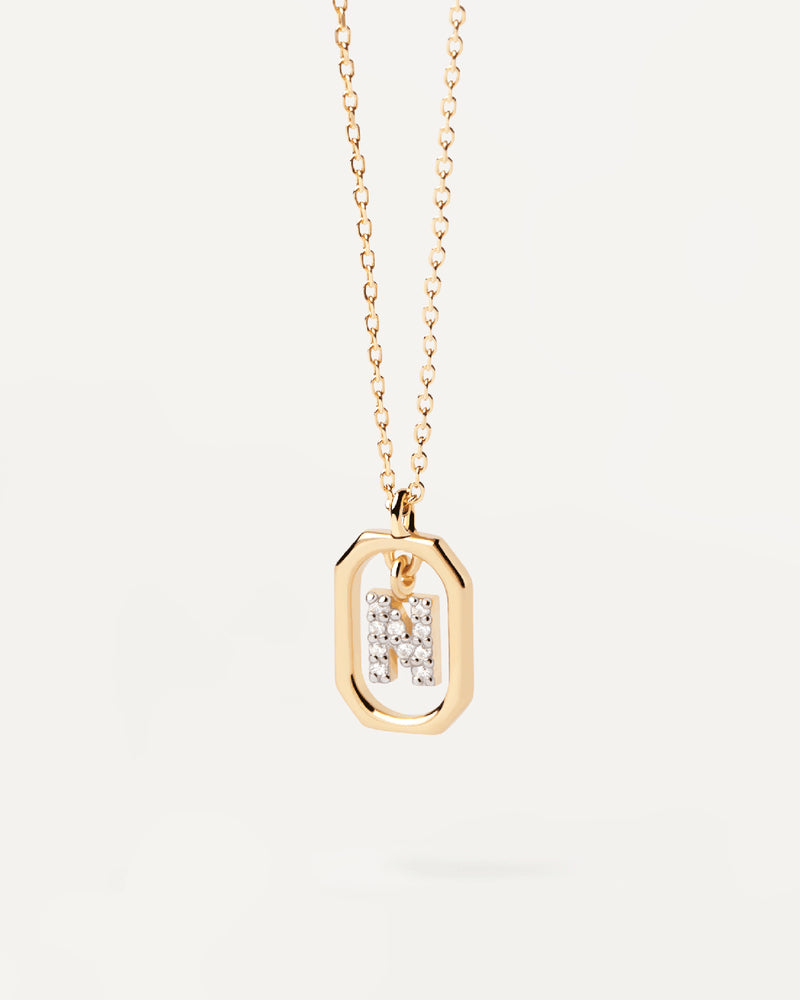 <tc>Buchstaben-Anhänger A–Z aus 925er Silber mit goldfarbener Oberfläche</tc>