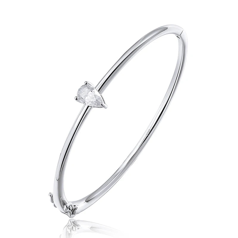 <tc>Birnen-Moissanit-Damenarmband, 925er Sterlingsilber</tc>